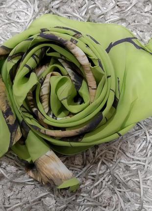 Шикарный шелковый шарф-шаль от fabrik frontline zurich.2 фото