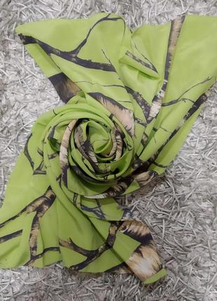 Шикарный шелковый шарф-шаль от fabrik frontline zurich.6 фото