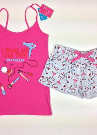 Женская трикотажная летняя пижама оригинал примарк primark