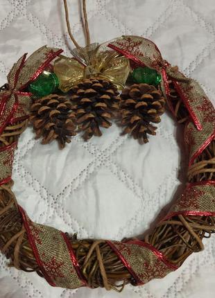 Декоративный новогодний венчик❄️