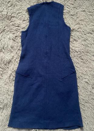 Шерстяное платье сарафан синее бренд шерсть2 фото