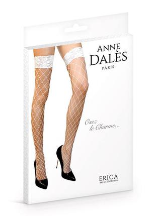 Чулки в крупную сетку кружево белые t1 t2 t3 t4