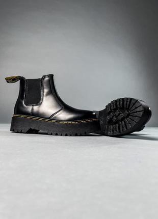 Ботинки челси женские dr. martens мех зимние черные черевики челсі жіночі др мартенсы мартенси чорні2 фото