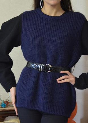 Оригинальный теплющий свитер из шерсти, размер м5 фото