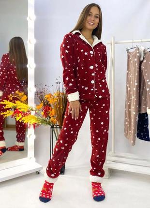 Мягкая теплая пижама арт 1805 турция от s -xl4 фото