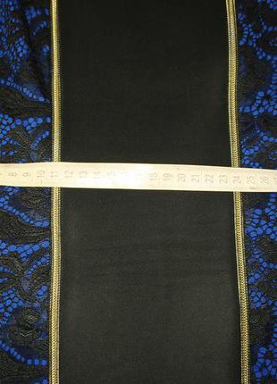 Нарядное женское платье, синие, с гипюром,42-444 фото