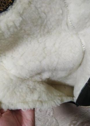 Зимові шкіряні чоботи на овчині р. 38, натуральна шкіра. шкіряні чоботи зима3 фото