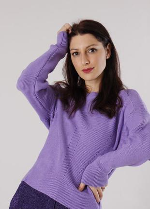 Фіолетовий теплий светр італія1 фото