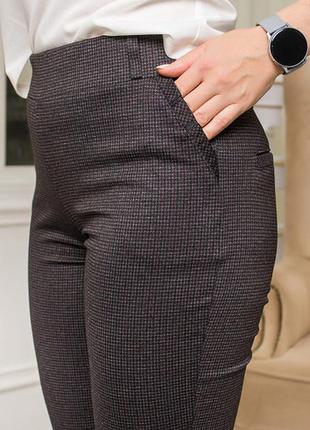 Женские брюки на резинке вирджиния клитка new8 фото