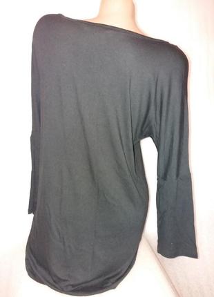 🔥шикарный нарядный чёрный тоненький свитер, реглан с жемчугом3 фото