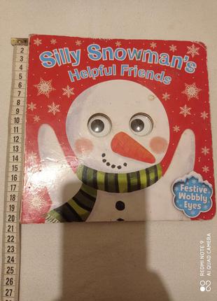 Ро1. снеговик книжка картонка чтение для детей на английском новогодняя тема
