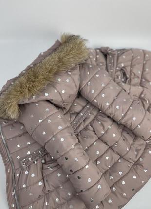 Зимове пальто на флісі тепле на зручне з хутром песця3 фото