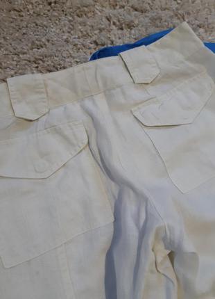 Стильные комфортные широкие льняные штаны, cinque,  p. 36-386 фото