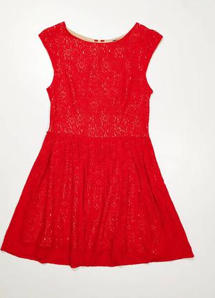 ❤️ кружевное красное платье