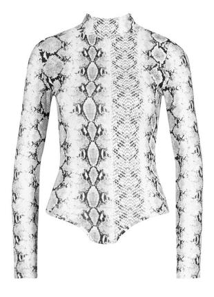 Боди блуза в змеиный принт zara2 фото