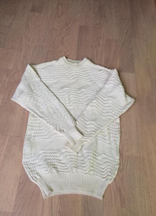 Напіввовняний подовжений светр часів срср/ вінтаж/‼️нюанси‼️