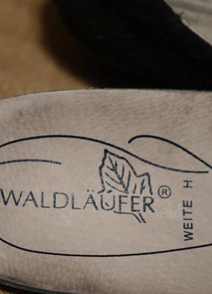 Красиві чорні шкіряні туфлі на невеликому каблучку waldlaufer німеччина 8 h. ( 26,5 див.)5 фото