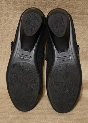 Красиві чорні шкіряні туфлі на невеликому каблучку waldlaufer німеччина 8 h. ( 26,5 див.)10 фото