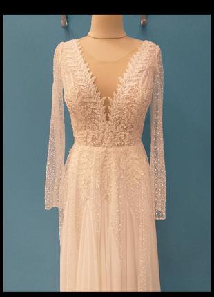 Весільна сукня колір-лайт айворі