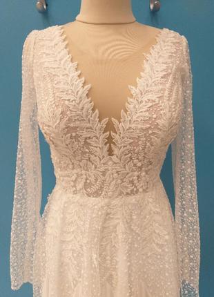 Весільна сукня колір-лайт айворі