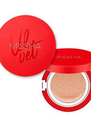 Missha velvet finish cushion spf50+/pa+++ миша кушон тональное средство2 фото