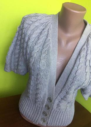 Болеро вязаный /кардиган кофточка marks &amp; spencer / 50% хлопок