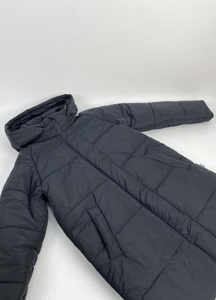 Зимове пальто на флісі всередині чорне матове8 фото