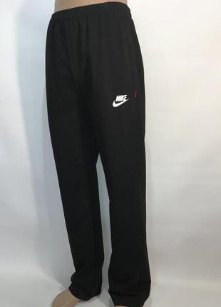 Чоловічі спортивні штани в стилі nike прямі чорні р. 46,48,50