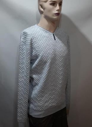 Хл, ххл р стильний чоловічий шерстяний светр з v-подібним вирізом туреччина бежевий2 фото