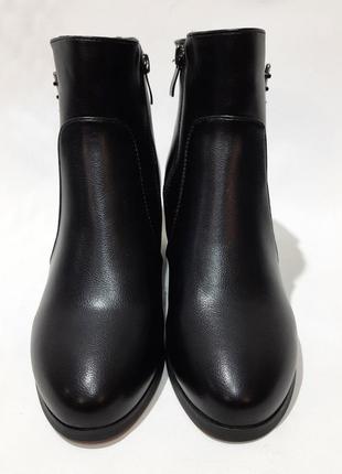 36,37,41 женские осенние ботинки из эко-кожи на каблуке2 фото