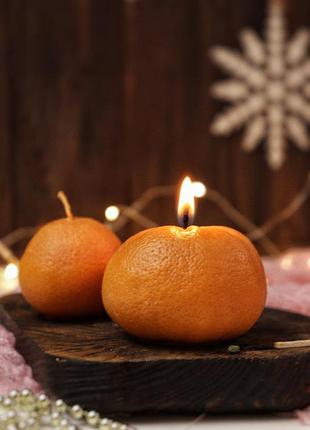 Свічки мандаринки з бджолиного воску