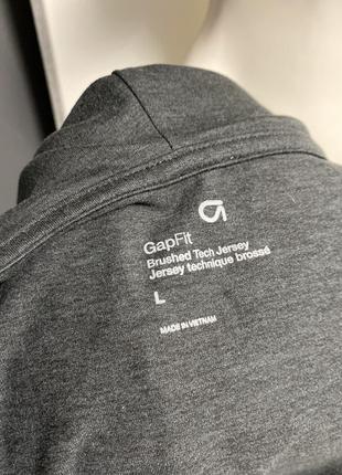 Толстовка худі на змійці темносерая від gap fit4 фото