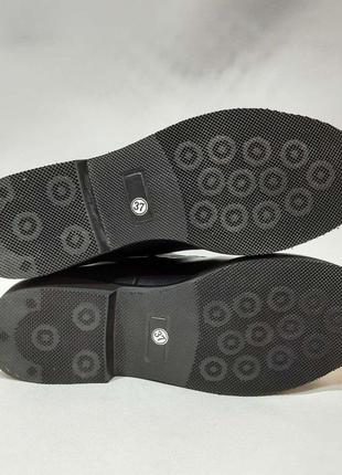 38 женские осенние ботинки из эккокожи черный8 фото