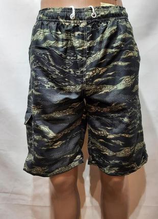 Мужские летние шорты пляжные с сеткой с боковым карманом2 фото