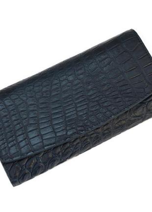 Гаманець зі шкіри крокодила ekzotic leather синій (cw 95_1)