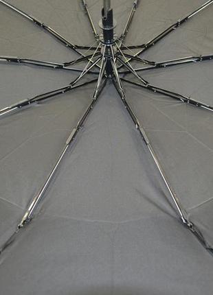 Мужской зонт полуавтомат на 10 карбоновых спиц системы от фирмы "bellissimo"7 фото