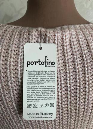 Нежный свитер джемпер красивенный блестящий модный стильный трендовый розовый3 фото