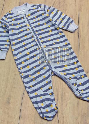 74 (68) 4-6 месяцев детский трикотажный хлопковый человечек для новорожденных детей хлопок трикотаж 8104 ср