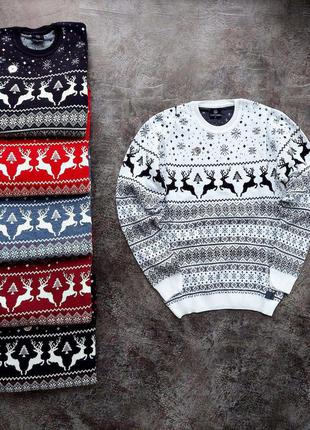 Мужские зимние свитера с оленями шерстяные новогодние, рождественский подарок3 фото