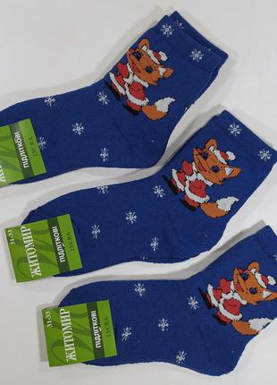Шкарпетки новорічні махрові 34-38, розмір 36-40 (взуття)3 фото
