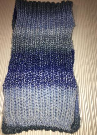 Красивый вязаный шарф снуд хомут на два сложения2 фото