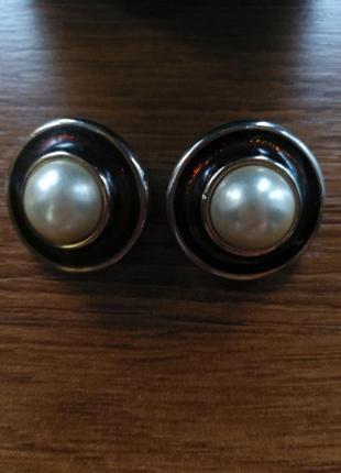 Кліпси вінтаж з емалью