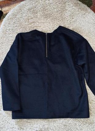 Джемпер свитер кокон пиджак 100% шерсть на подкладке2 фото