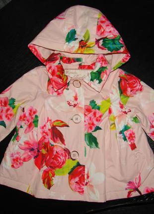 Шикарна демі куртка вітровка baker 6-9 міс як нова!