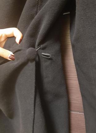 Черное пальто на запах zara4 фото