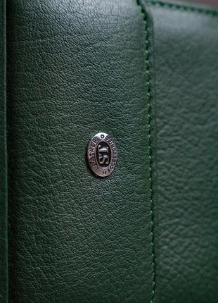 Оригинальный женский кошелек st leather 18922 зеленый9 фото