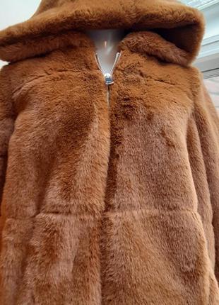 Крутєйша тепла зимова куртка шуба бомбер кольору camel zara5 фото