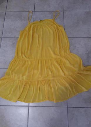 Вискозное ярусное платье большого размера1 фото