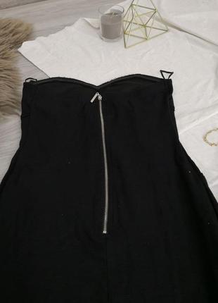 Красивое платье бюстье со вставкой мелких серебряных пайеток6 фото