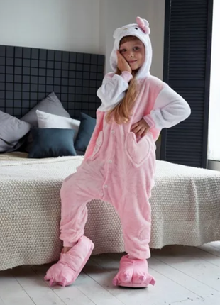 Пижама кигуруми хелло китти розовая детская